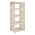 Antique White 4-Shelf Bookcase W892390
