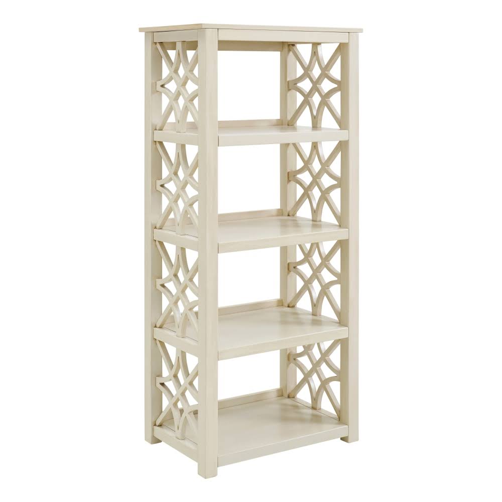 Antique White 4-Shelf Bookcase W892390