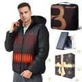Black Waterproof Windproof Heated Jacket with Battery Pack S522