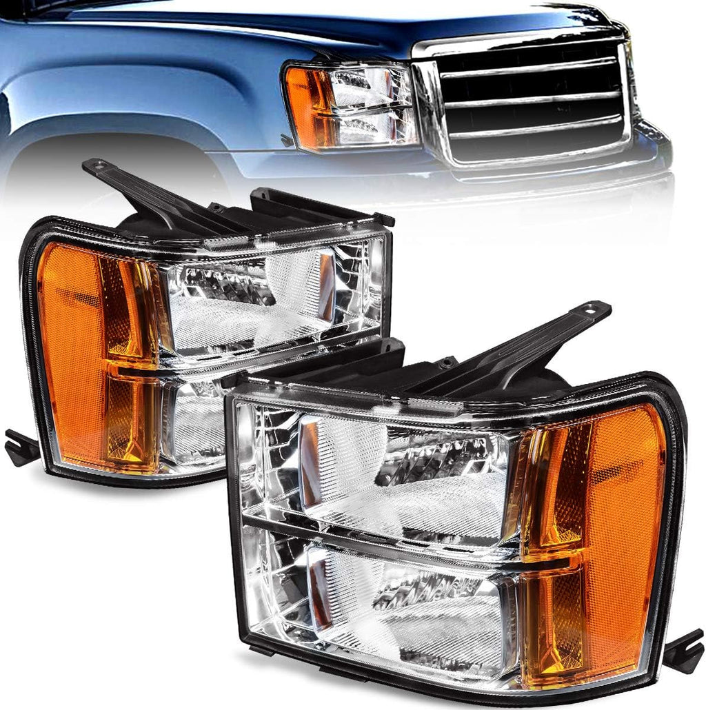 Headlight Assembly with Clear Lens Black Housing X28002