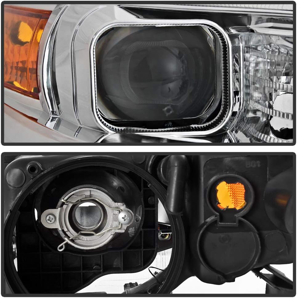 LED Tube Projector Headlights Chrome Housing X64751