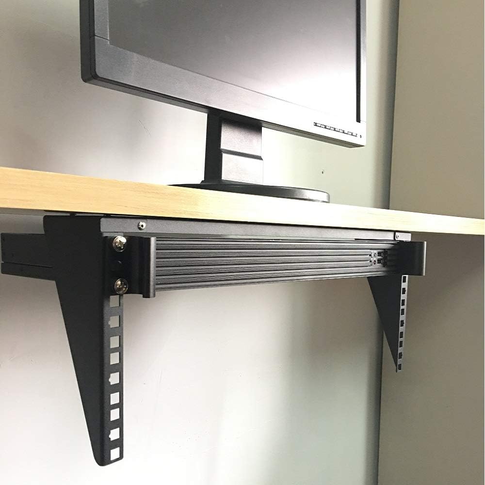 2 Pack 1U Foldable 19 Inches Cold Rolled Steel Vertical Wall Mount Rack Including Hardware A846