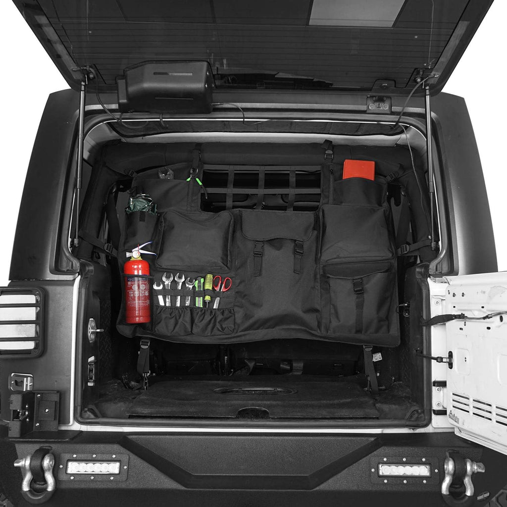 Rear Seat Cover Cargo Net Trunk Organizers Pouch Bags K8654