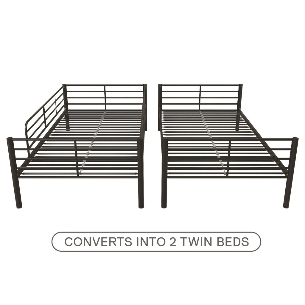 Black Twin over Twin Metal Bunk Bed K161976