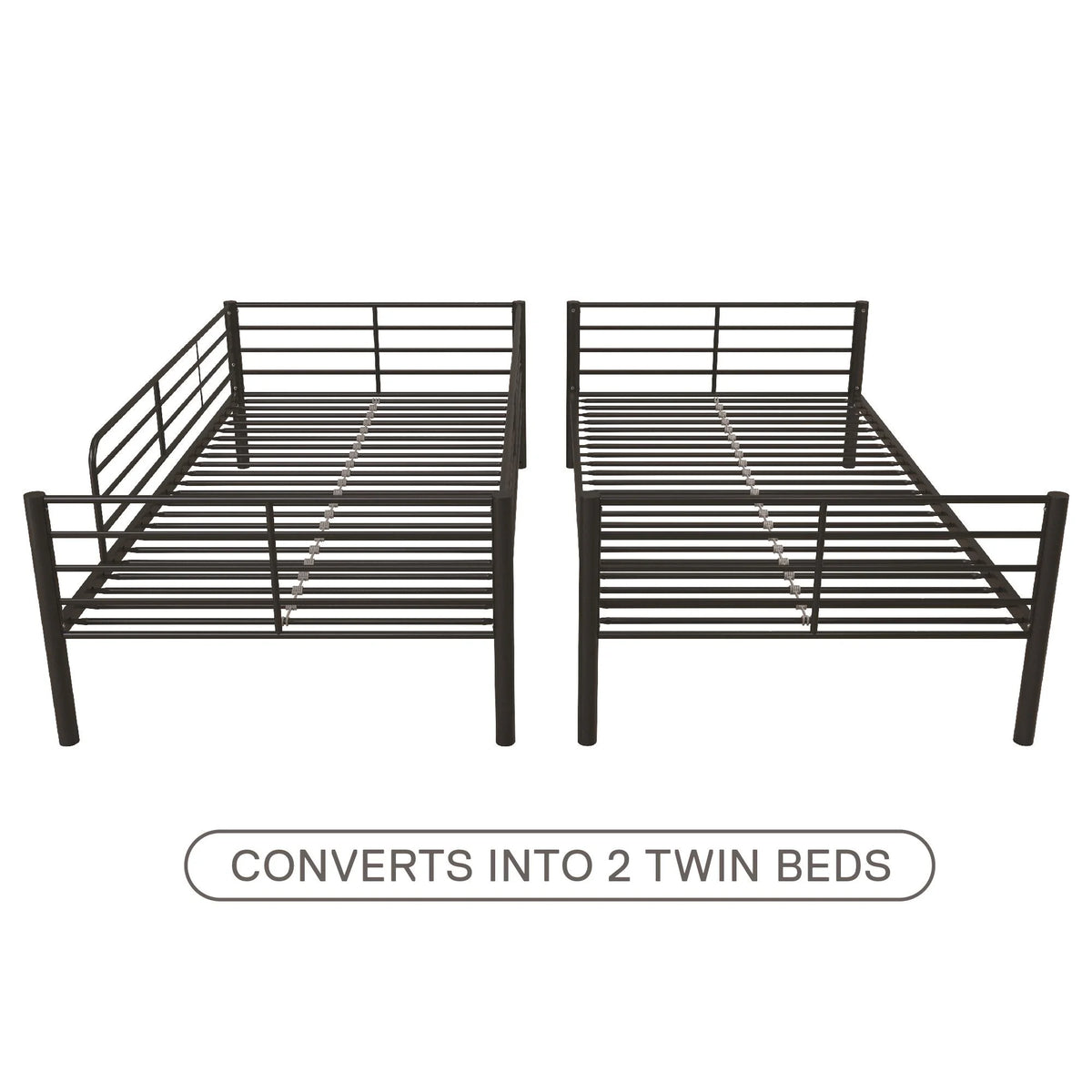 Black Twin over Twin Metal Bunk Bed K161976