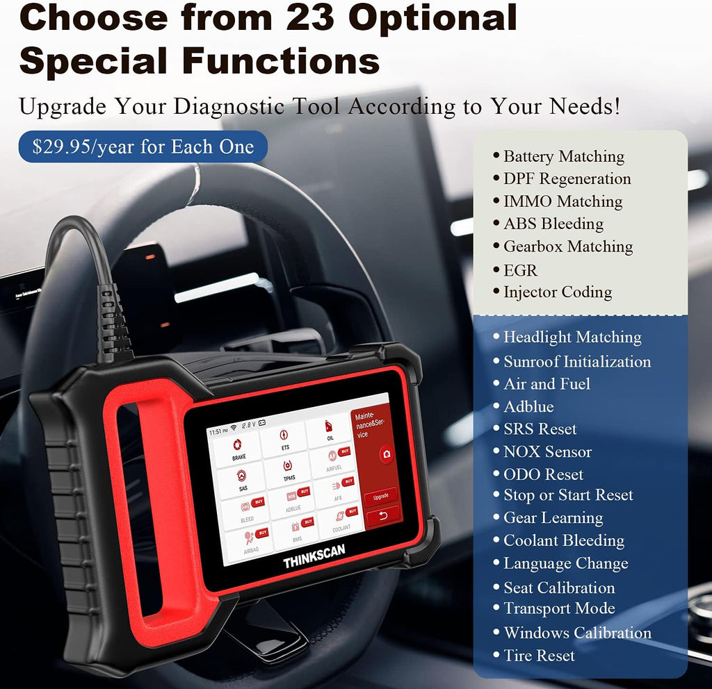 Car Scanner Plus S6 Code Reader, Diagnostic Scanner with Oil SAS EPB TPMS Reset U421146