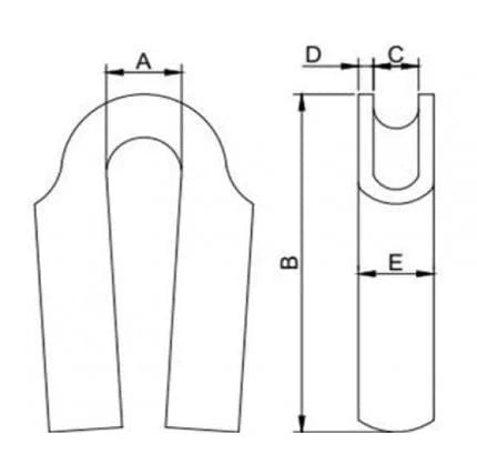 Wire Rope Tube Thimble 316 Stainless Steel 16mm 50-Pack L168