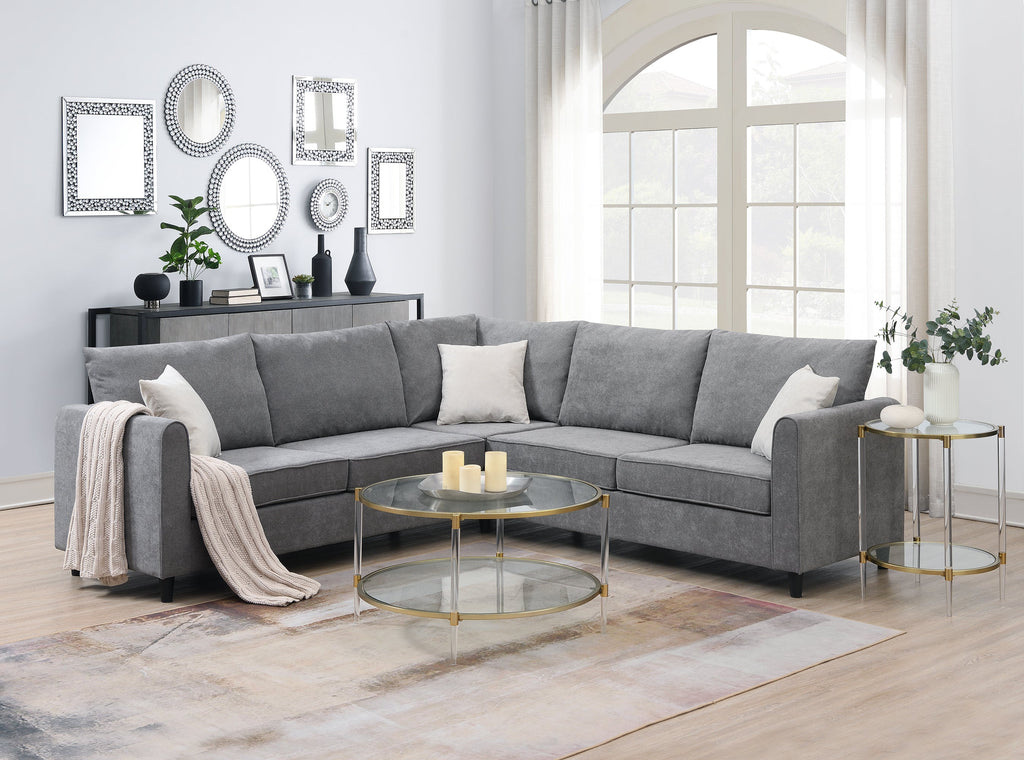 Gray Upholstered Sectional Sofa K108740
