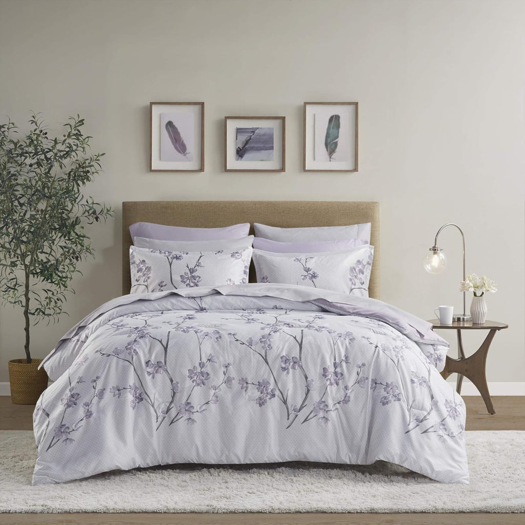 King Damask Coral 9 Piece Comforter Set with Sheet Set K908