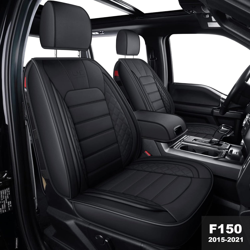Black & Blue Waterproof Faux Leather Seat Covers F59677