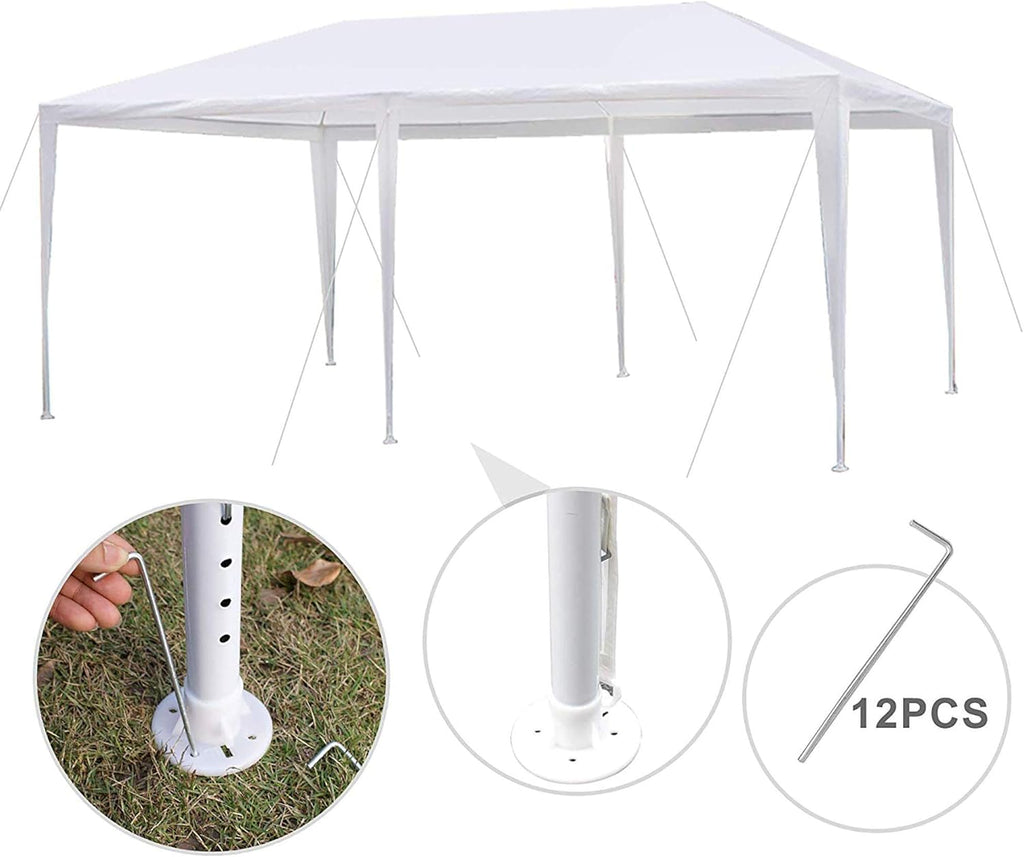 10 x 20 Outdoor Tent Canopy Gazebo Shelter with 6 Removable Sidewalls Z301