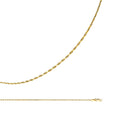 Solid 14k Yellow Gold Rope Chain Necklace 1 mm 16 inch Z22787