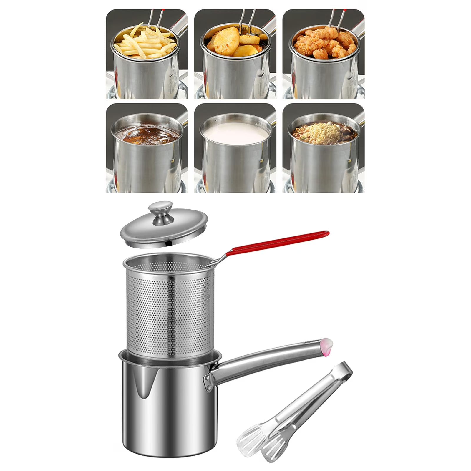 Nonstick Deep Frying Pot with Handles 1.2L D88541