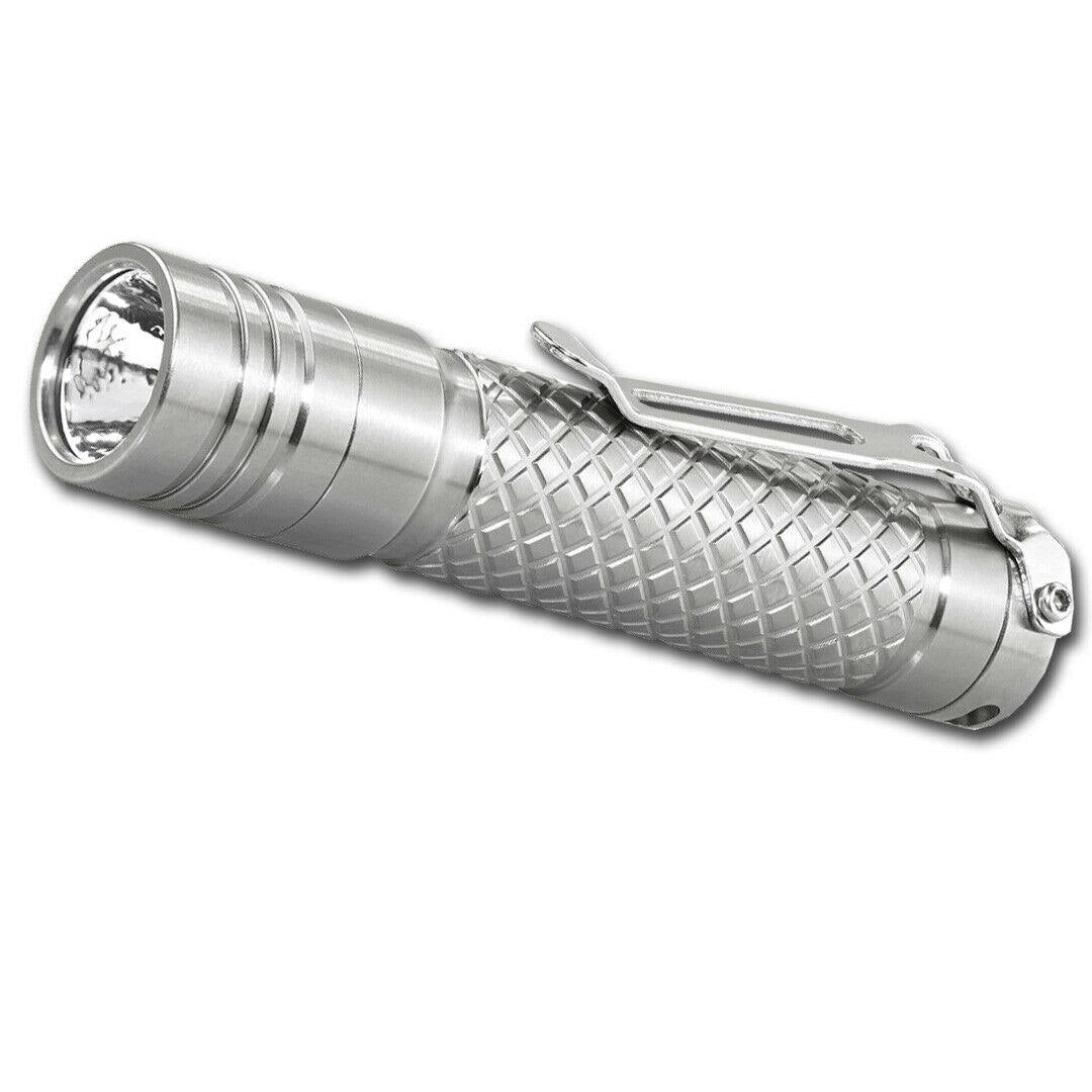 Silver Titanium AA LED Flashlight Q11506