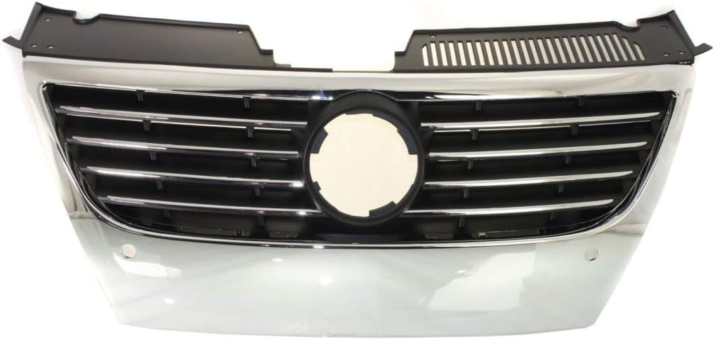 Chrome Shell Black Insert Grille Assembly for Volkswagen Passat 2006-2010 K5608