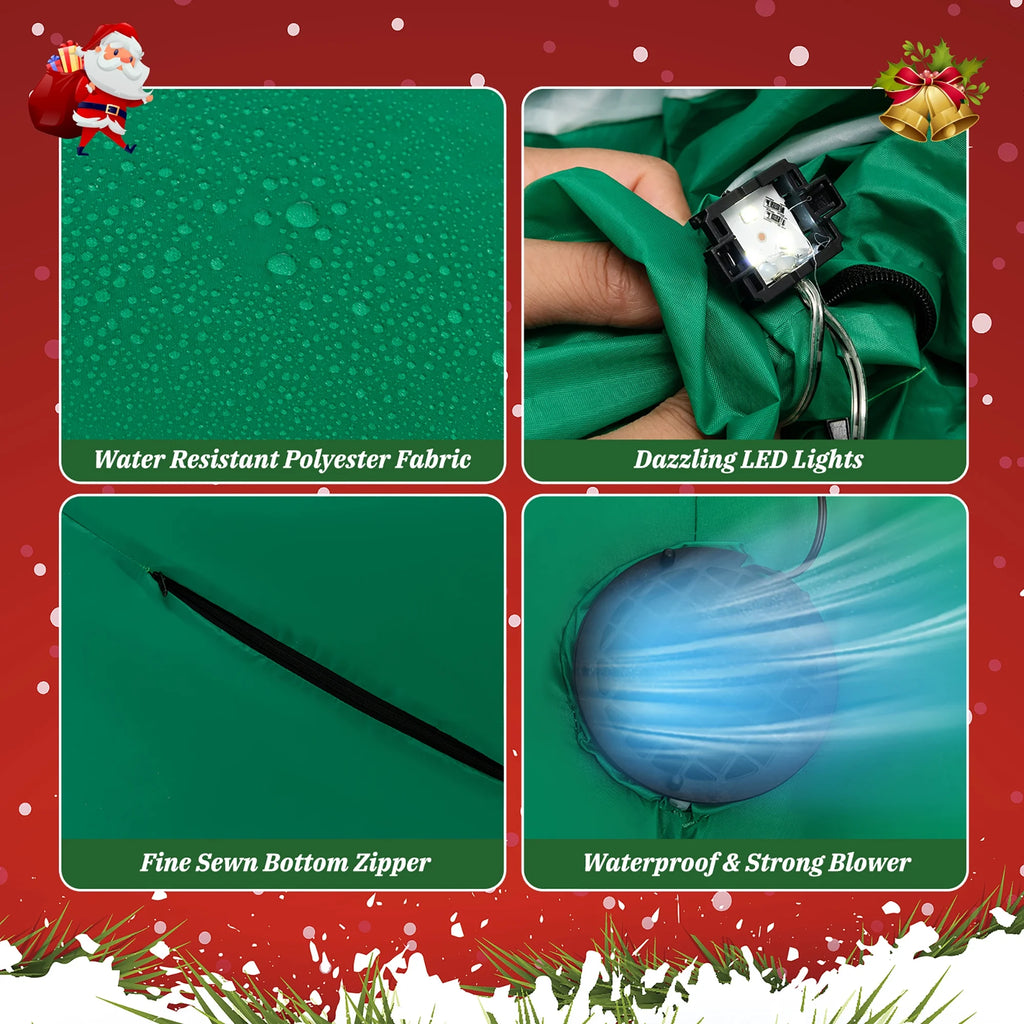 10FT Tall Christmas Inflatable Arch with Air Blower & LEDs E844677
