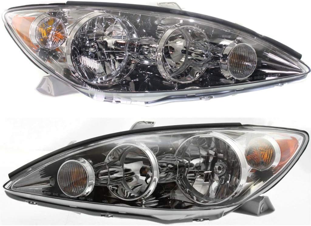 Headlight Assembly Pair for Toyota Camry 2005-2006 LE/XLE K345