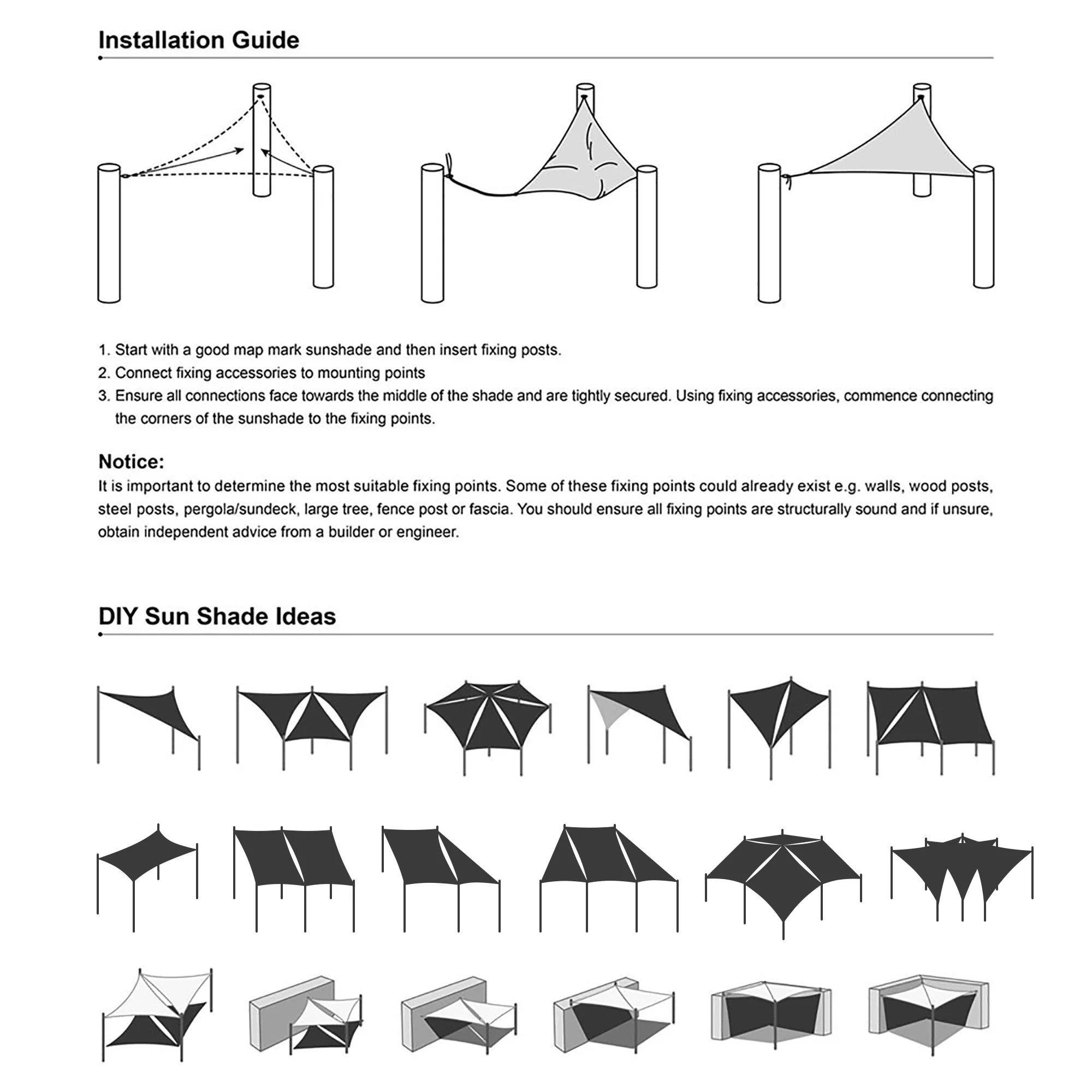 Gray+White Triangle Sun Shade Sail R4192