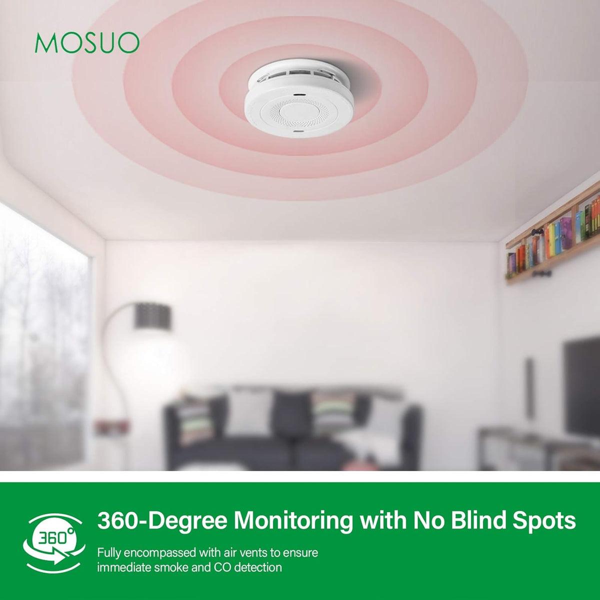 Smoke and Carbon Monoxide Detector Alarm, 10-Year Battery, Dual Sensor P474