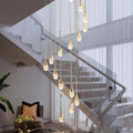 High Ceiling Dimmable Crystal Chandelier with LED Bulb Q121751