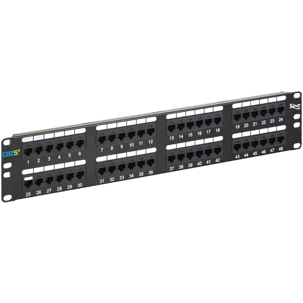 48 Ports CAT 5e Patch Panel - Black H8272