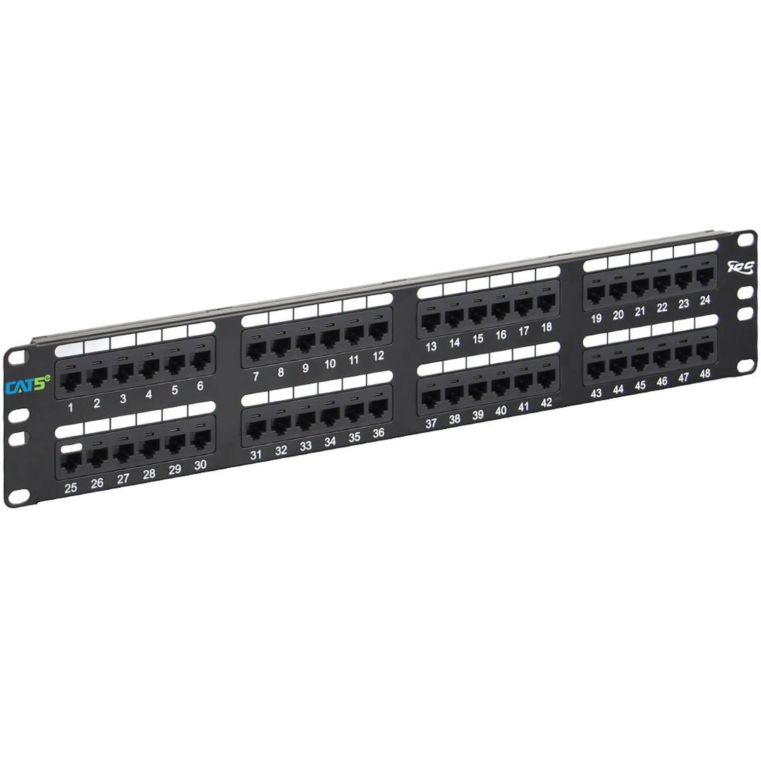 48 Ports CAT 5e Patch Panel - Black H8272