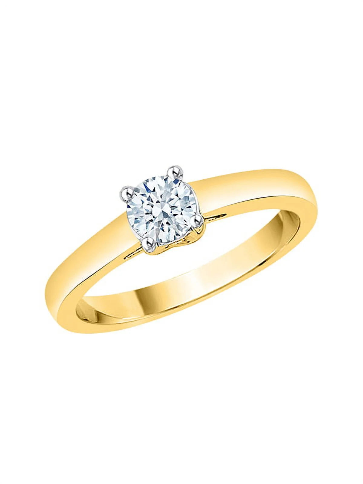 10K Gold Diamond Solitaire Engagement Ring V867