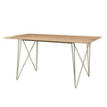 Pecan Brown Finish Rectangular Dining Table X4116