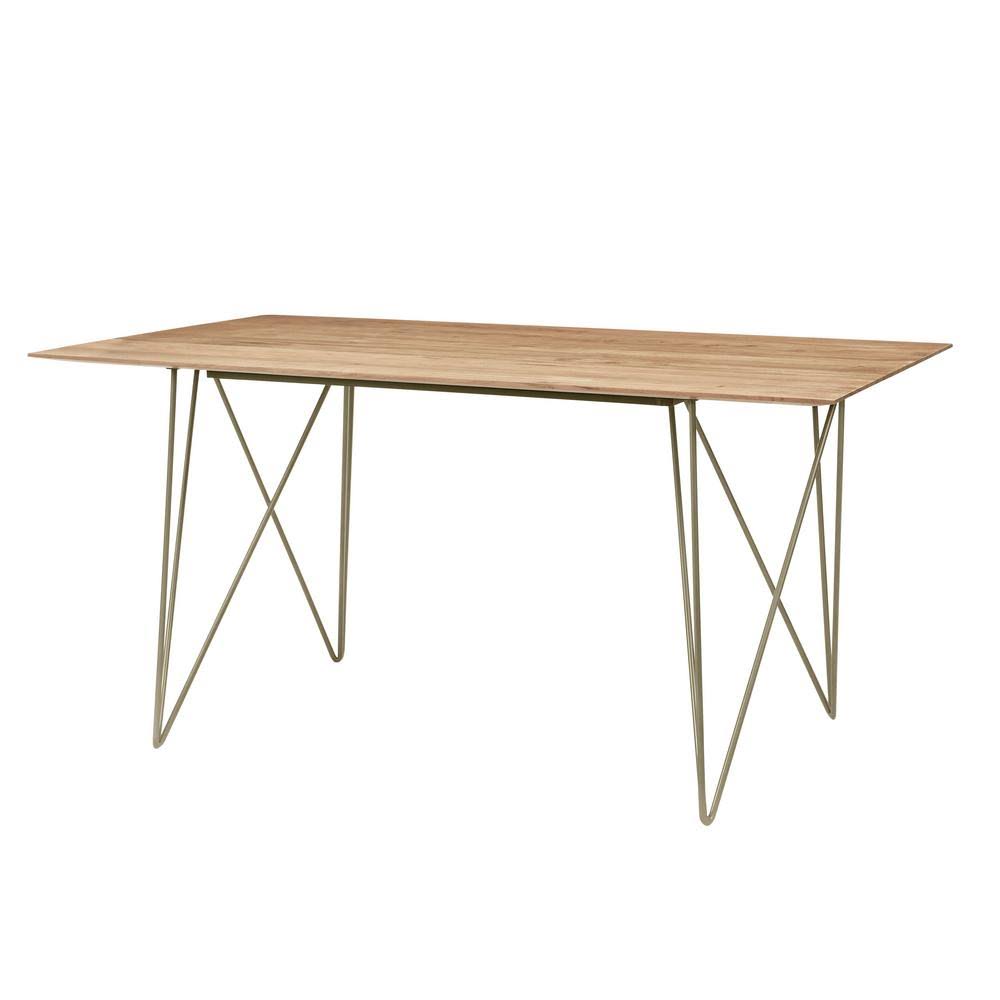 Pecan Brown Finish Rectangular Dining Table X4116