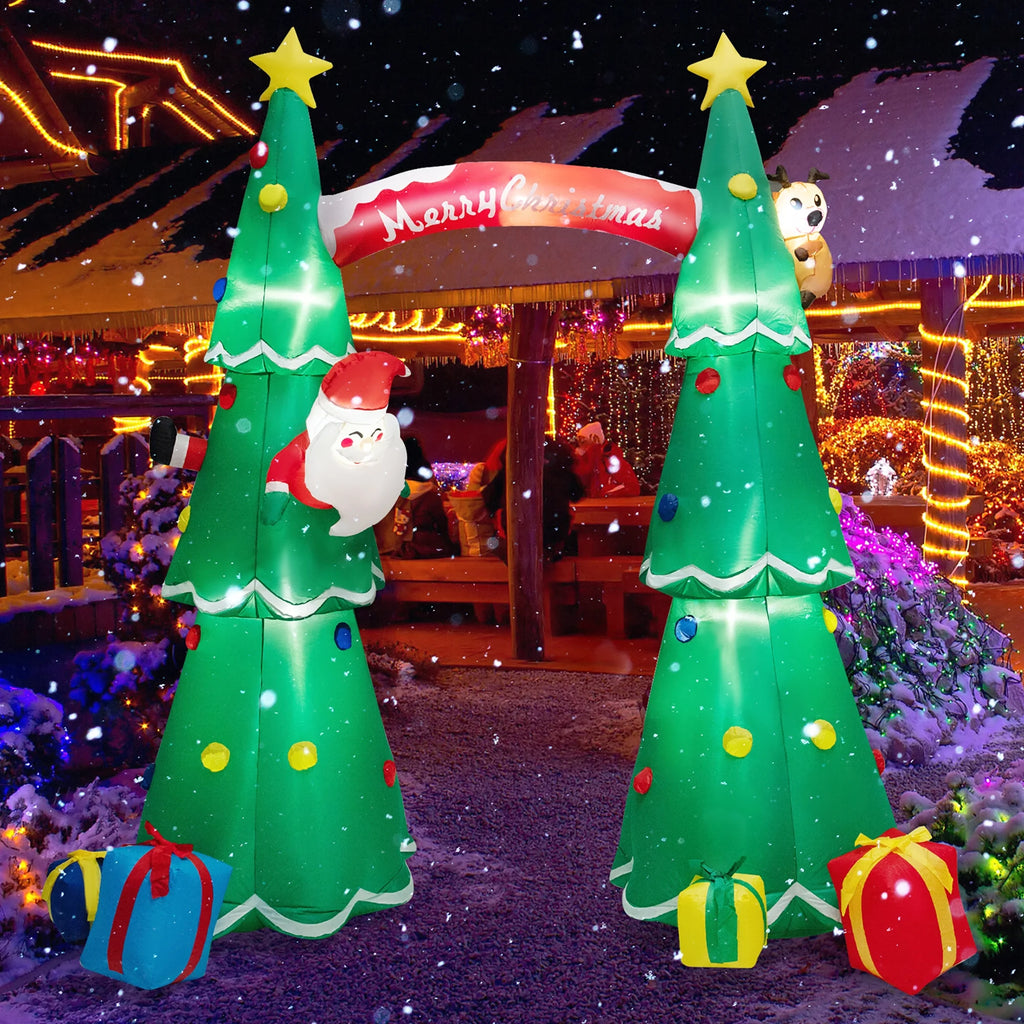 10FT Tall Christmas Inflatable Arch with Air Blower & LEDs E844677
