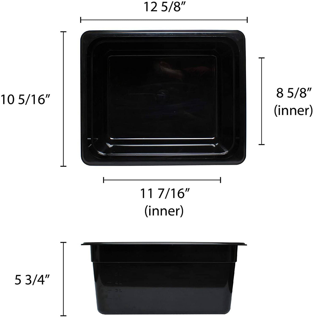 Half Size Polycarbonate Food Pan 6x22 Deep Case/12 M376715