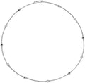 Black & White Diamond 11 Stations Necklace 0.35 ct tw 14K White Gold U65926