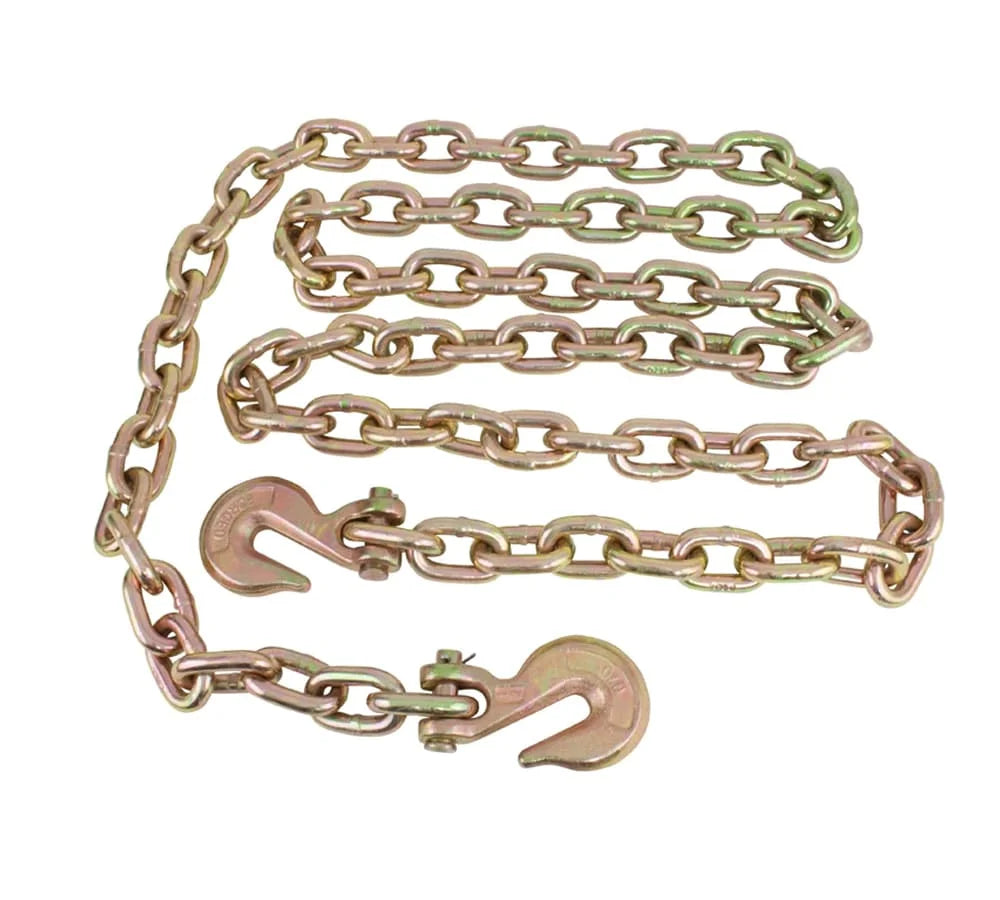 4 Pack 1/2 Inch x 20 FT Grade 70 Binder Chain with Clevis Grab Hooks S912