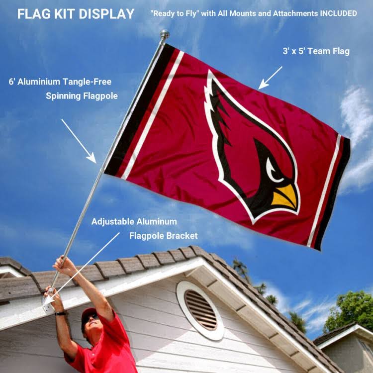 Arizona Cardinals Flag Pole and Bracket Kit M92921