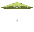 9 ft. Matted White Aluminum Market Patio Umbrella D6483