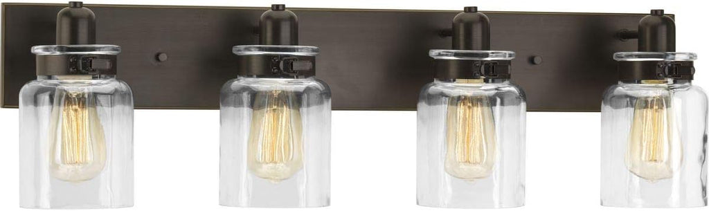 4-Light Clear Glass Bath Vanity Light P4157