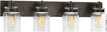 4-Light Clear Glass Bath Vanity Light P4157