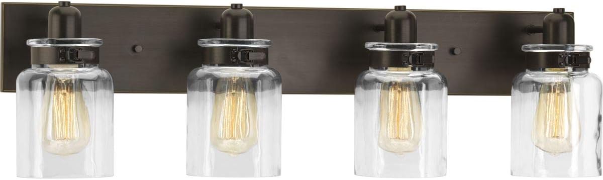 4-Light Clear Glass Bath Vanity Light P4157