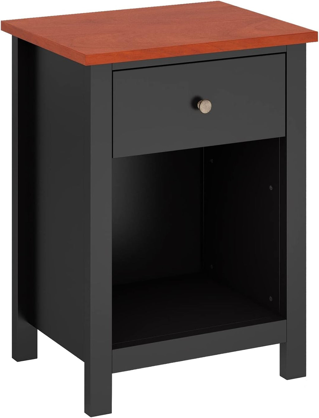 White 1-Drawer Wooden Nightstand H34600