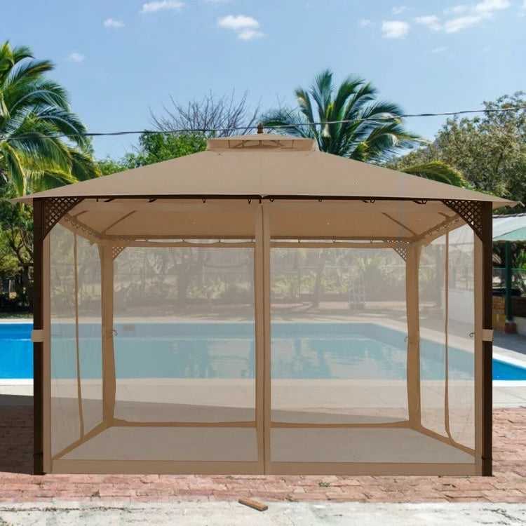 Patio Gazebo with Netting L54318