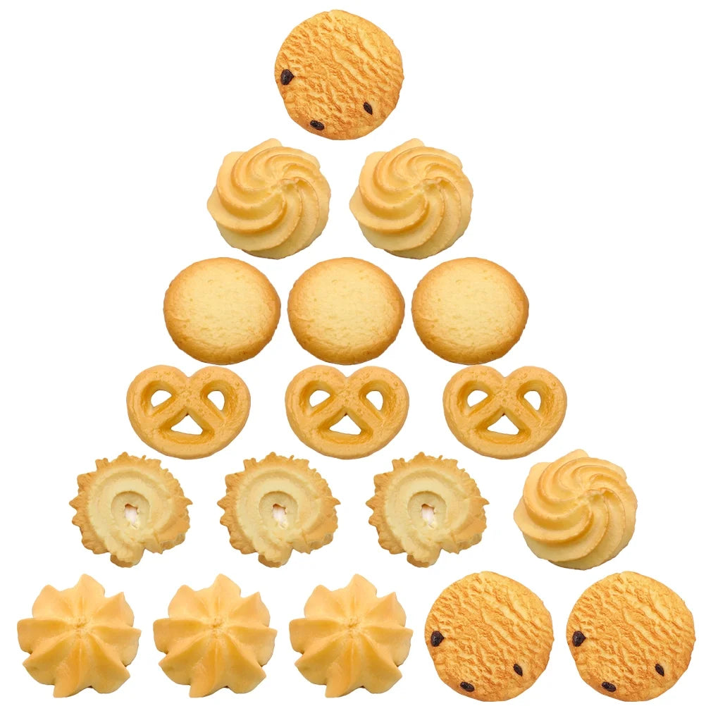 54 Pcs Dollhouse Miniatures Cookies Chocolate Popcorn Biscuit Fake Candy Food Plaything U39270