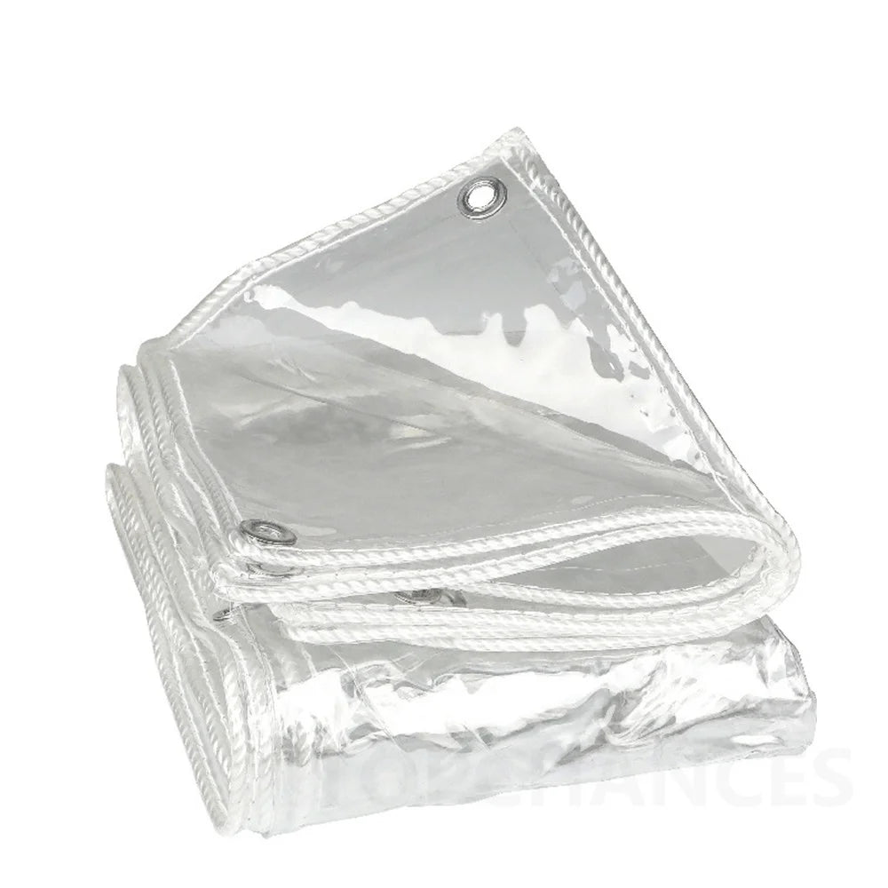 Clear Tarps Heavy Duty PVC Vinyl 13.8 Mil Tarpaulin with Metal Grommets Z58067