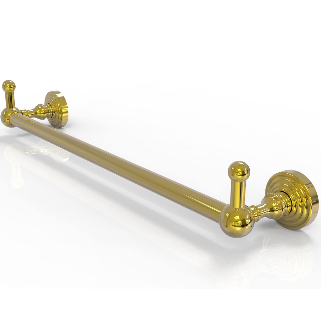 Satin Chrome 18-inch Towel Bar with Integrated Hooks G433