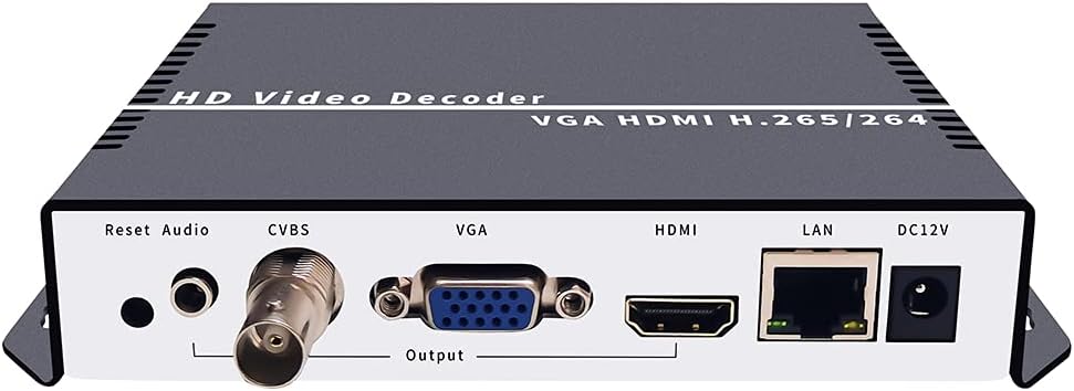 4K 1080P Video Decoder with IP to HDMI VGA CVBS Output J4969