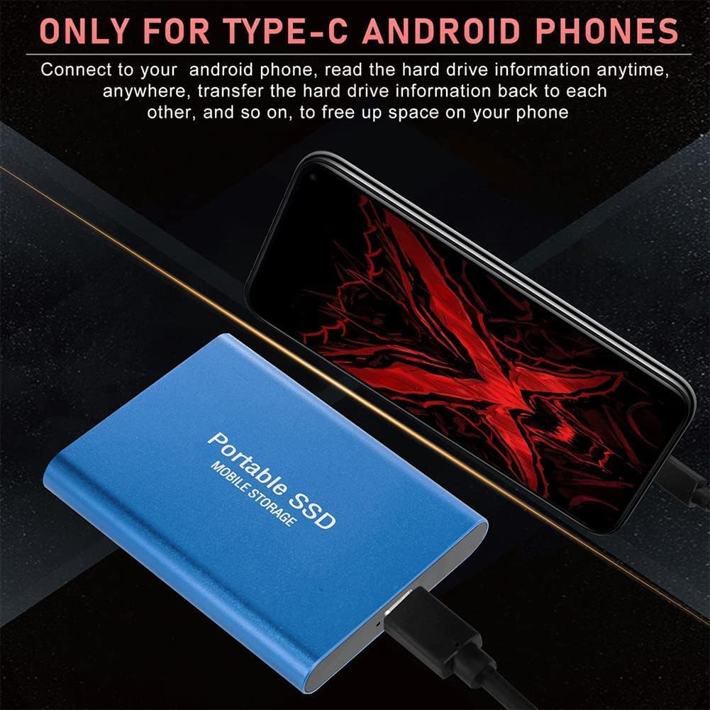 2TB Blue Portable External Solid State Drive Pack of 2 W383