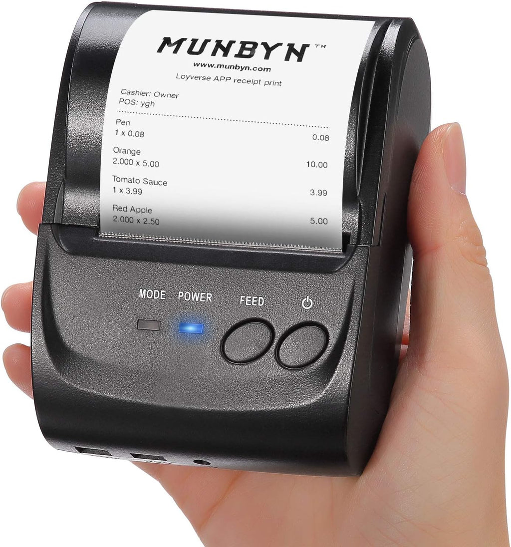 Portable 2 Inches 58mm Thermal Receipt Printer with Carry Case I401293