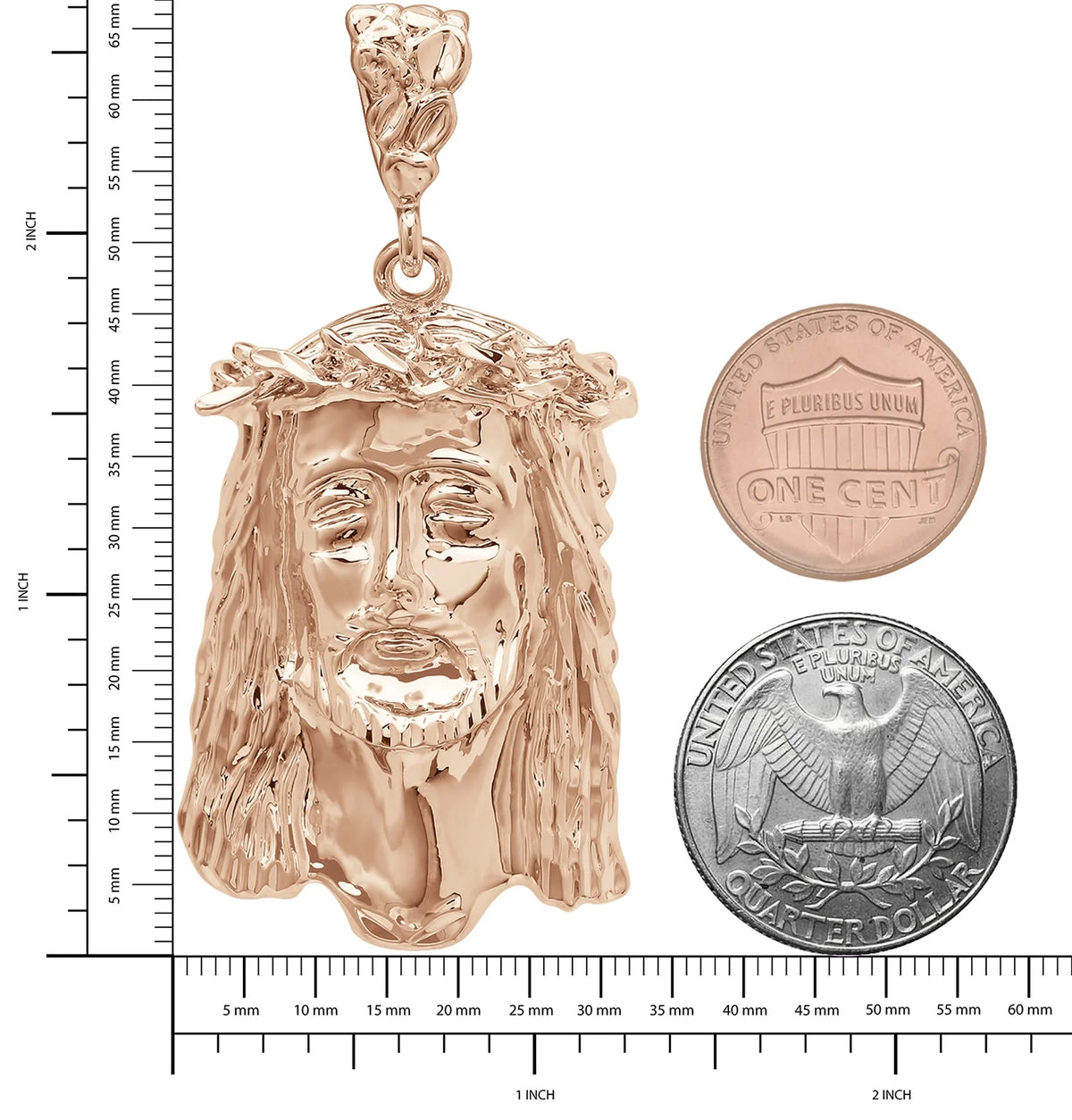 Rose Gold Plated Jesus Piece Pendant V730481