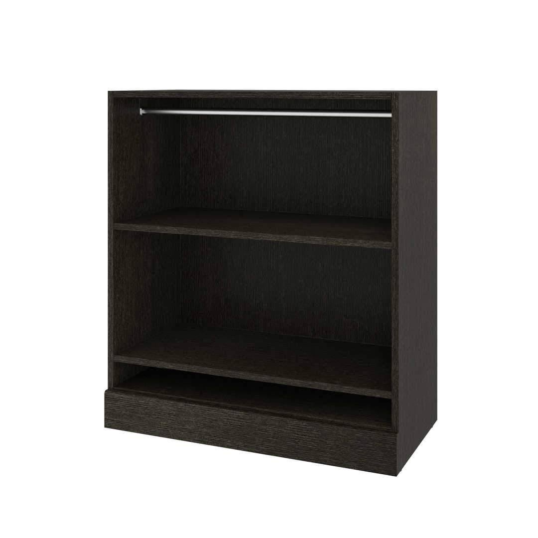 White Low Storage Unit with Rod X756