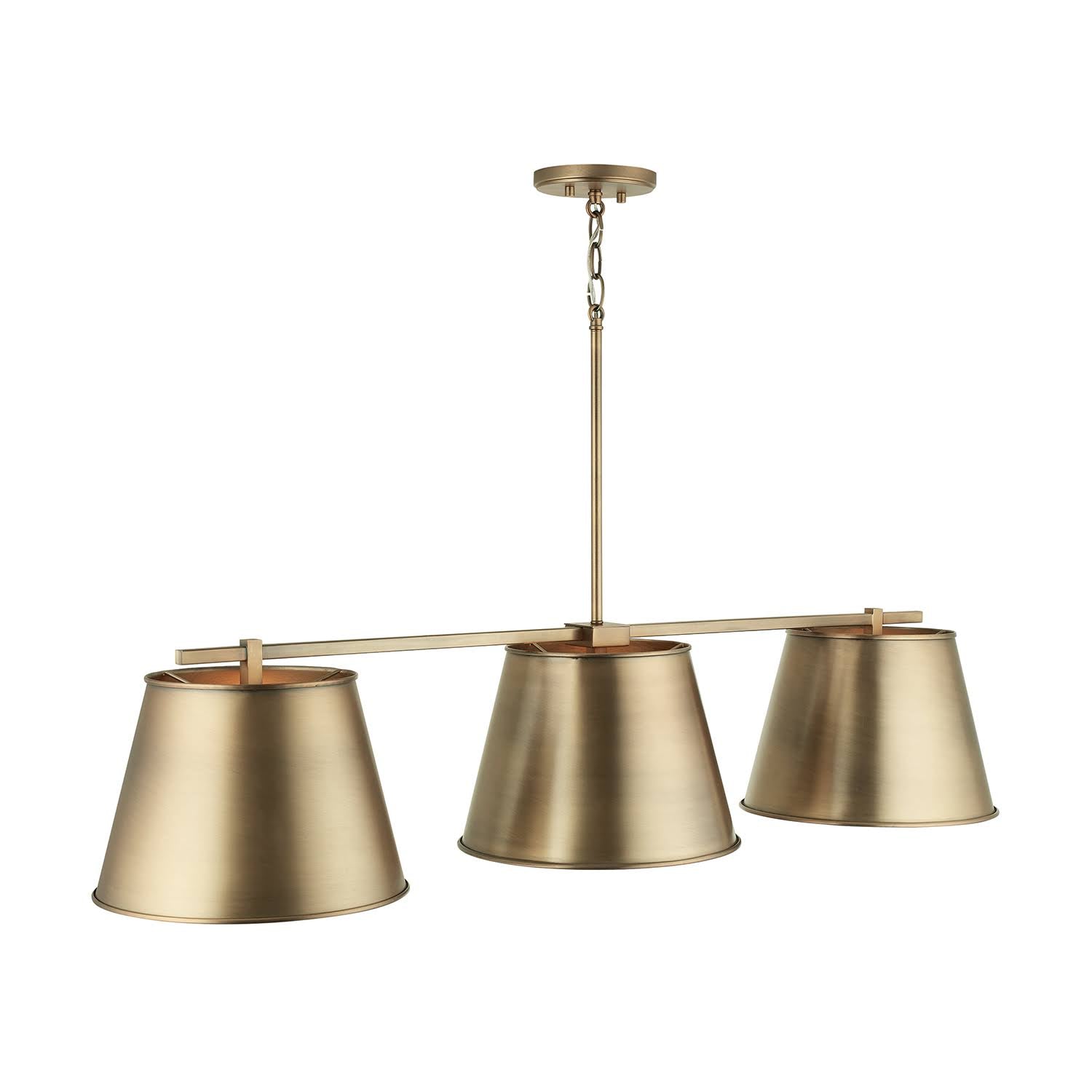 3 Light Island, Aged Brass Q114