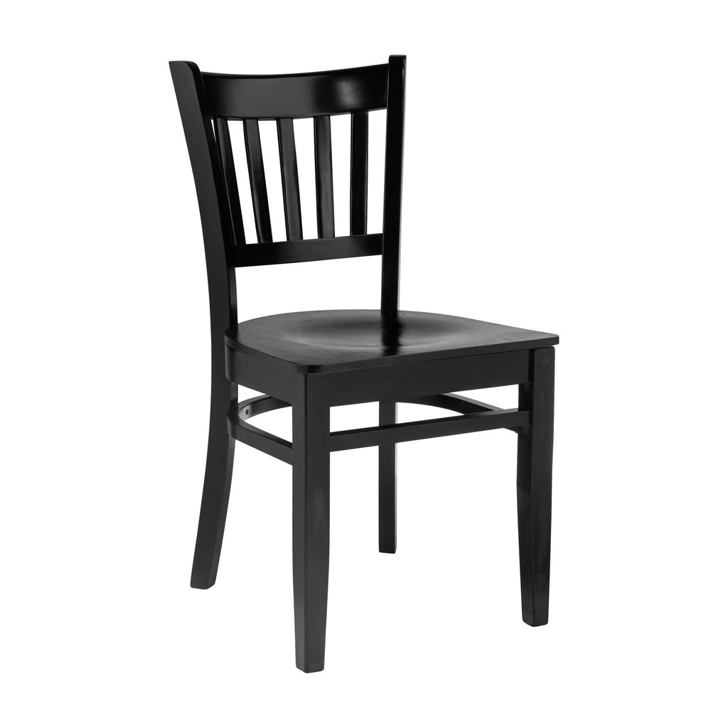 Black Wood Seat Side Chair (Set of 2) T84052
